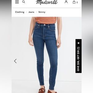 Madewell 10” High-Rise Skinny Jeans